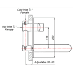 ST00014 Blutide Spring WT Concealed Basin Mixer With Spout_Stiles_TechDrawing_Image