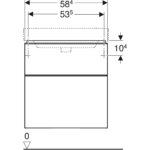 500.352.JR.1 Geberit Smyle Square Hickory 2D Cabinet_Stiles_TechDrawing_Image