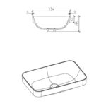 Clear Cube Enzo White Cabinet and Madrid Basin 800x500mm_Stiles_TechDrawing_Image4