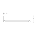 Jeeves Spartan I SS Heated Rail (Straight) 520x790mm LH_Stiles_TechDrawing_Image2