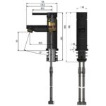 MB02-CH Meir Champagne Basin Mixer_Stiles_TechDrawing_Image