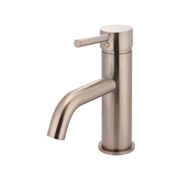 MB03-CH Meir Champagne Round Curved Basin Mixer_Stiles_Product_Image