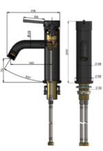 MB03XL.01-BB Meir Piccola Tall Tiger Bronze Gold Basin Mixer Tap_Stiles_TechDrawing_Image