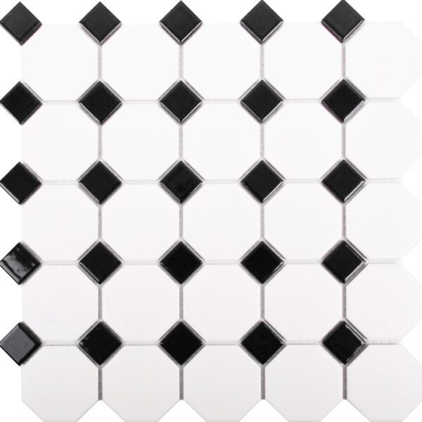 457 Douglas Jones Geometric Glam White Black Octagonal 300x300mm_Stiles_Product_Image