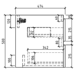 Clear Cube Venice SOak White DD Cabinet and Basin 1200x480mm_Stiles_TechDrawing_Image3