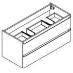 Clear Cube Venice SOak White DD Cabinet and Basin 1200x480mm_Stiles_TechDrawing_Image4