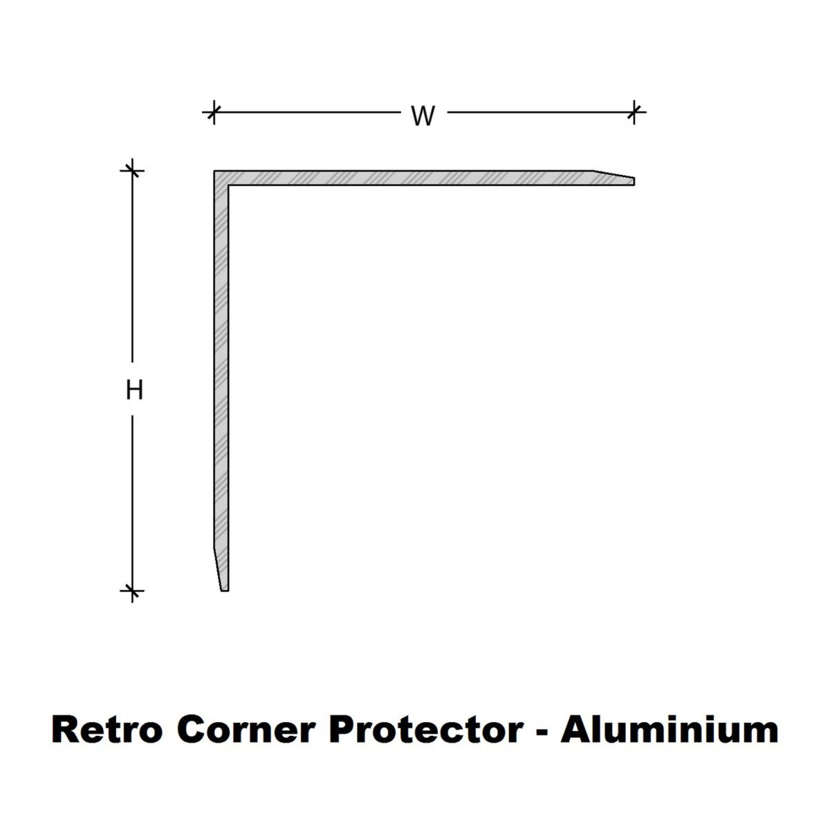 30 Sure Strip Retro Corner Protector Aluminium Angle 12mm_Stiles_TechDrawing_Image