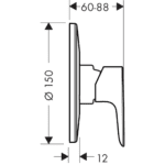 71766000 Talis E Single Lever Shower Mixer Concealed Installation_Stiles_TechDrawing_Image