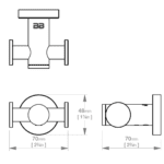 4611 Bathroom Butler 4600 Brushed Champagne Gold Double Robe Hook_Stiles_TechDrawing_Image