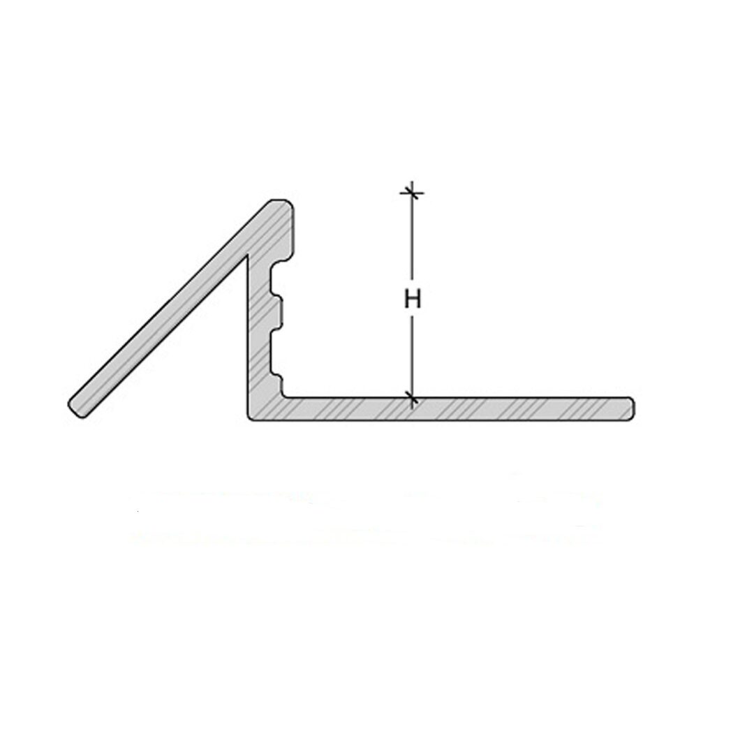 Sure Strip 45 Aluminium Ramp 12mm_Stiles_TechDrawing_Image