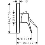 75615003 Hansgrohe Vivenis shower mixer_Stiles_TechDrawing_Image