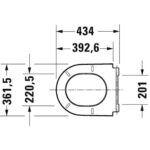 0021698900 Duravit D-Neo Anthracite Soft Close Seat_Stiles_TechDrawing_Image2