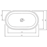 Betta Aquarius Oval FS Basin 300x525x115mm_Stiles_TechDrawing_Image