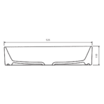 Betta Aquarius Oval FS Basin 300x525x115mm_Stiles_TechDrawing_Image4