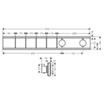 15382990 Hansgrohe RainSelect Polished Gold Opic Thermostat (4 Functions)_Stiles_TechDrawing_Image