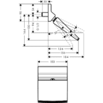 26443000 Hansgrohe Raindance Rainfall Shower Head 150mm_Stiles_TechDrawing_Image