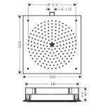 26472000 Hansgrohe Raindance Shower Head 260 x 260mm_Stiles_TechDrawing_Image