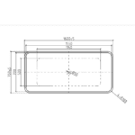 Clear Cube Bauhaus Arua FS Bath 1600mm_Stiles_TechDrawing_Image