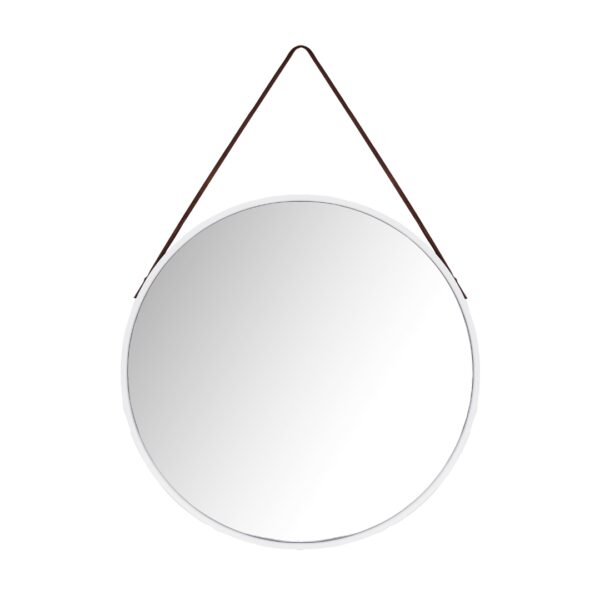 Paramount Mirrors Gucci White Round Mirror Leather Strap 800x800mm_Stiles_Product_Image