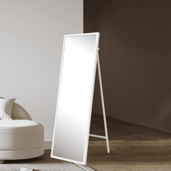 Paramount Mirrors Ileen Standing White Dress MIrror 1500x500mm_Stiles_Lifestyle_Image