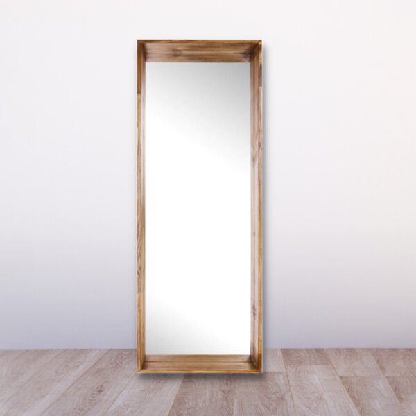 Paramount Mirrors Jasmine Leaning Oak finish Mirror 1600x600mm_Stiles_Lifestyle_Image