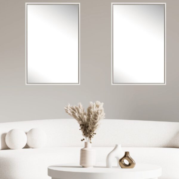 Paramount Mirrors Lily Floating Box Small White Mirror 900x600mm_Stiles_Lifestyle_Image