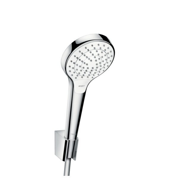 26421400 Hansgrohe Croma Select S White Chrome Hand Shower Set 110mm Vario with Hose_Stiles_Product_Image