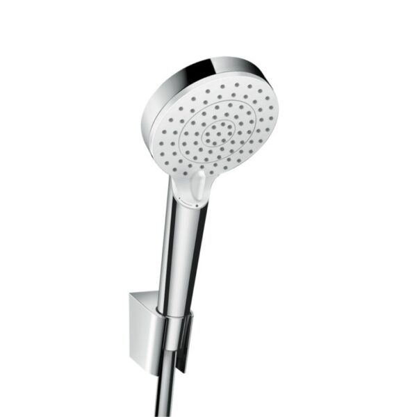 26693400 Hansgrohe Crometta EcoSmart White Chrome Hand Shower Set 100mm Vario with Hose 1250mm_Product_Image