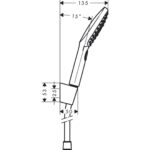 26700000 Hansgrohe Raindance Select E Hand Shower Set 120mm with Hose 1250mm_Stiles_TechDrawing_Image