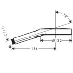 26864000 Hansgrohe Rainfinity Hand Shower 130mm_Stiles_TechDrawing_Image