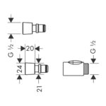 28346000 Hansgrohe Quick Coupling Set_Stiles_TechDrawing_Image