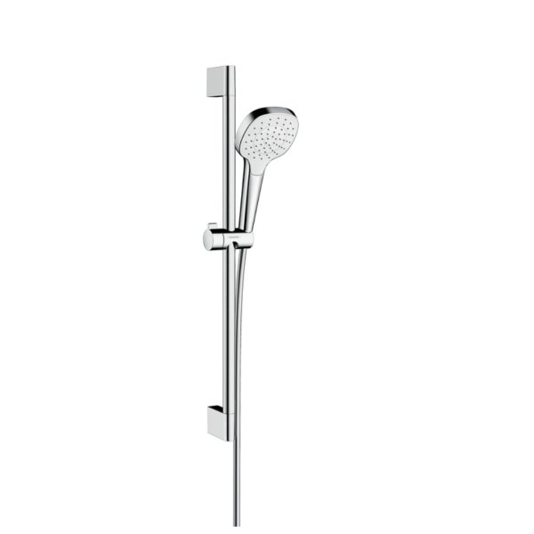 26584400 Hansgrohe Croma Select E White Chrome Hand Shower Set with Bar_Stiles_Product_Image