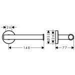 41726000 Hansgrohe Logis Universal Toilet Paper Holder_Stiles_TechDrawing_Image