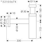 52105000 Hansgrohe Design Trap Flowstar S_Stiles_TechDrawing_Image