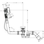 58113000 Hansgrohe Exafill S Complete Bath Set for Standard Tubs_Stiles_TechDrawing_Image