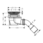 60056000 Hansgrohe Staro Complete Waste Set_Stiles_TechDrawing_Image