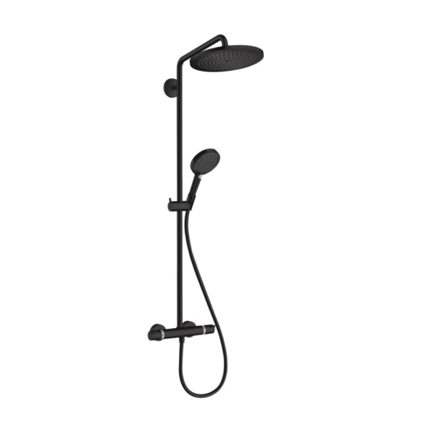 26890670 Hansgrohe Croma Select S Matt Black Shower Set with Thermostat_Stiles_Product_Image