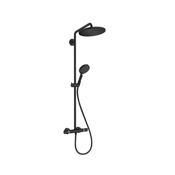 26891670 Hansgrohe Croma Select S Matt Black EcoSmart Shower Set_Stiles_Product_Image