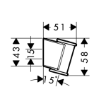 28324000 Hansgrohe Shower Holder Porter Classic_Stiles_TechDrawing_Image