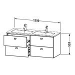 BR410602222 Duravit Brioso HG White Vanity 553x1290x479mm_Stiles_TechDrawing_Image