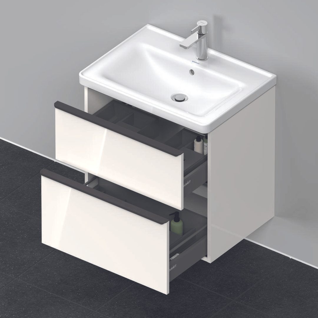 Duravit D-Neo Gloss White Wall Mounted Vanity Unit 634x625mm - Stiles