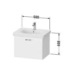 XB607001818 Duravit XBase White Matt Vanity 448x600x458mm_Stiles_TechDrawing_Image