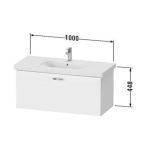 XB607201818 Duravit XBase White Matt 1000mm_Stiles_TechDrawing_Image