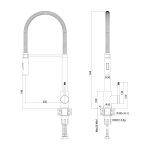 115.0699.845 Franke Saturn Pro SS Sink Mixer_Stiles_TechDrawing_Image