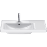 236980 Duravit D-Neo Gloss White Asymmetrical Basin 480x800x170mm_Stiles_Product_Image2