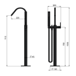 MB09-C Meir FreeStanding Bath Mixer_Stiles_TechDrawing_Image