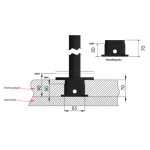 MB09-PVDBB Meir Tiger Bronze FreeStanding Bath Mixer_Stiles_TechDrawing_Image 2