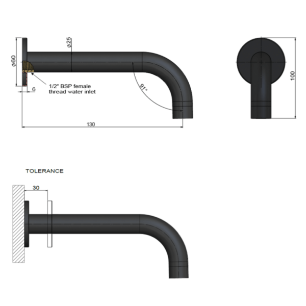 MBS05-130-CH Meir Round Champagne Curved Spout_Stiles_TechDrawing_Image