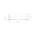 Sibo Round Brushed Brass Basin 400x120mm_Stiles_TechDrawing_Image2