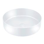 Sibo Round Gloss White Basin 400x120mm_Stiles_Product_Image
